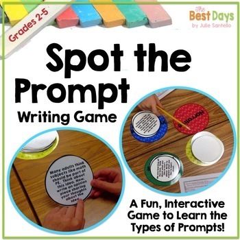 Preview of Types of Writing Prompts Game | Writing Prompt Games | Writing Games