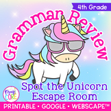 Spot the Unicorn Grammar Review Escape Room & Webscape™ - 