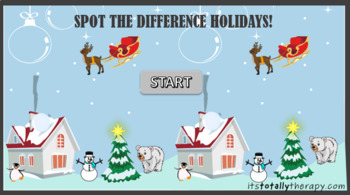 Preview of Spot the difference Holidays