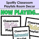 Spotify Music Playlists and "Now Playing..." Signs for Cla