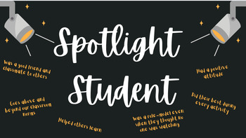 Preview of Spotlight Student Positive Classroom Management System