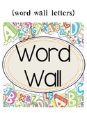 Spotlight Word Wall Letters