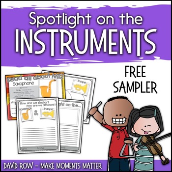 Preview of Spotlight on the Instruments - Activity FREE SAMPLER!