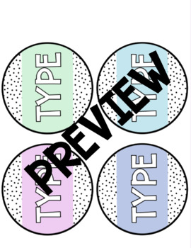 Spots and Pastel EDITABLE Book Bin Book Box Labels by TeachWithMissGrant