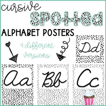 Preview of Spotted Cursive Alphabet Posters