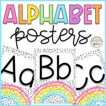 Spotted Rainbow Alphabet Posters by Grades and Grace | TPT