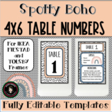 Spotty Boho Table Numbers| Fully Editable Templates for IK