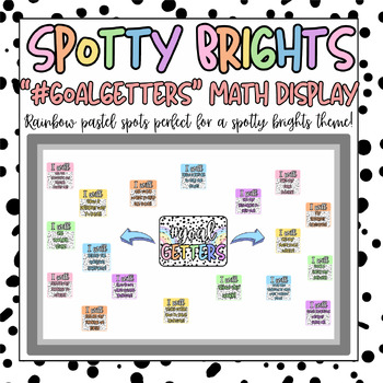 Preview of Spotty Brights - Goal Getters - Math Strategies Display - EDITABLE