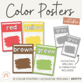 Spotty Color Posters | B&W Spots Classroom Decor | Editable