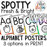 Spotty Fresh & Bright | Alphabet Posters Colorful and Blac