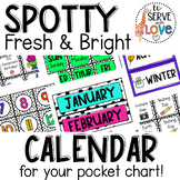 Spotty Fresh & Bright | Pocket Chart Calendar (or curtain 