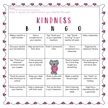 Spread Kindness Activities - Random Acts of Kindness - Bingo, Kindness ...