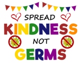 Spread Kindness not Germs Classroom Poster Health School C