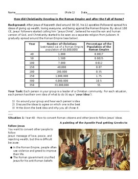 Preview of Spread of Christianity in Roman Empire Activity