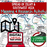 Spread of Islam Map Activity, Mapping The Spread of Islam PRINT & DIGITAL