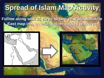 spread of islam map activity
