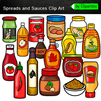 Preview of Spreads and sauces Clip Art/ Food Clip Art commercial use