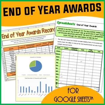Preview of Spreadsheet Activity for Google Sheets™ - End of the Year Awards