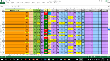 Preview of Spreadsheet For Recording Results Of 10 Question Revision Tests