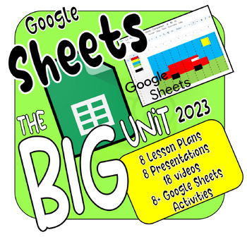 Preview of Spreadsheet Unit - 8 + Google Sheets Lessons - FUN STEM Technology 100+ Slides