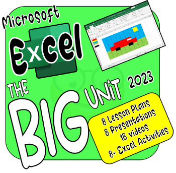 Preview of Spreadsheet Unit - 8 + Microsoft Excel Lessons - FUN STEM Technology 100+ Slides