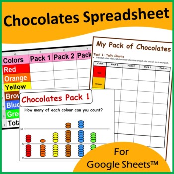 Preview of Spreadsheet and Graph Skills for Google Sheets™ - Chocolates Scenario