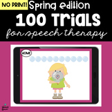 Spring 100 Trials Freebie - Great for Teletherapy | Distan