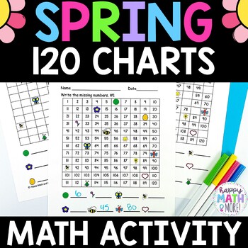 Preview of Spring 120 Chart Fill in the Missing Numbers Differentiated | 100 Charts