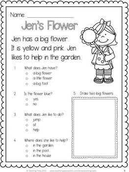 Spring Activities: Spring Reading Comprehension Worksheets by Teaching