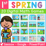 Spring 1st Grade DIGITAL Math Centers | Seesaw | Google Sl