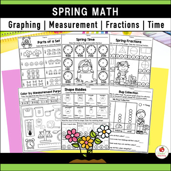 Spring Math Worksheets (1st Grade) by United Teaching | TpT