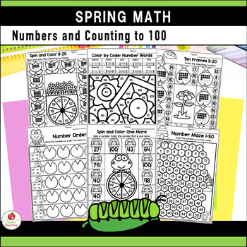 Spring Math Worksheets (1st Grade) (Distance Learning) by United Teaching