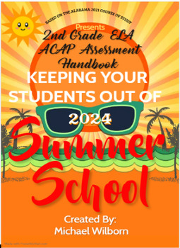 Preview of Spring 2024 2nd Grade ELA Alabama ACAP Assessment Handbook with writing