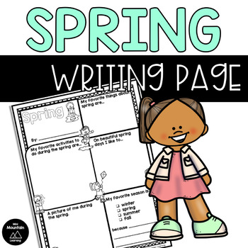 Spring Writing Page by Mini Mountain Learning | TPT