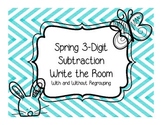Spring 3-Digit Subtraction Write the Room - With and Witho