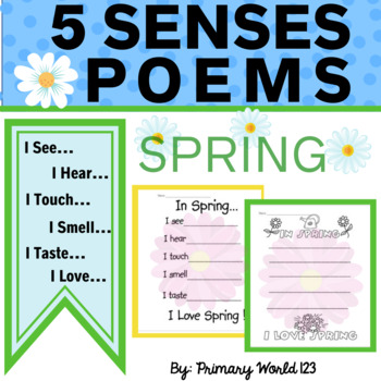 Preview of Spring  5 Senses Poem