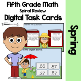 Spring 5th Grade Digital Task Cards Boom Cards™ | Math Fac