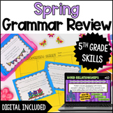 Spring 5th Grade Grammar Task Cards | Digital Spring Gramm
