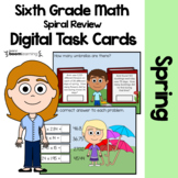 Spring 6th Grade Digital Task Cards Boom Cards™ | Math Fac