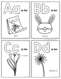 Spring A to Z Alphabet Flash Cards