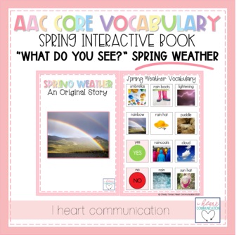 Preview of AAC Core Vocabulary Activities | What Do You See? Interactive Book | Weather