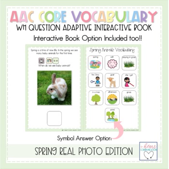 AAC Core Vocabulary Activities, WH-Question Interactive Book