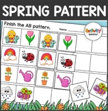 Spring AB & ABC Pattern Activities / Math Patterns / Cut &