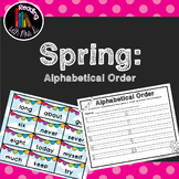 Spring ABC Alphabetical Order featuring 220 Dolch words
