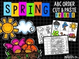 Spring ABC Order Cut and Paste Printable---FREEBIE