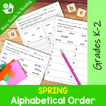 Preview of Spring ABC Order Worksheets