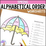 Spring ABC Order Worksheets - 2nd Grade Literacy Center