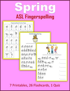 Preview of Spring - ASL Fingerspelling (Sign Language)