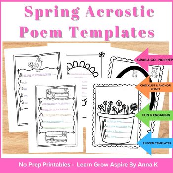 Spring Acrostic Poem Template - 21 Fun & Engaging Focus Words Poem ...