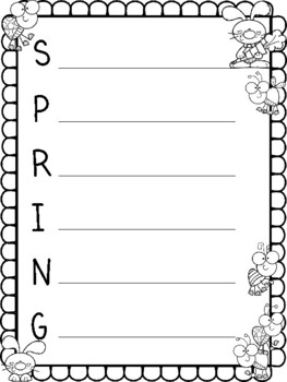 Preview of Spring Acrostic Poem Template and Lesson Plan